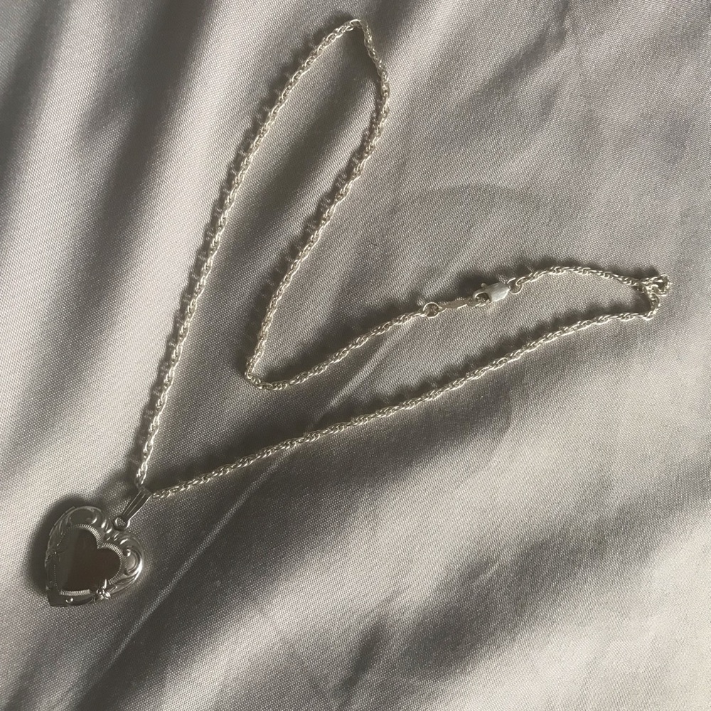 Sterling Silver Heart Picture Pendant